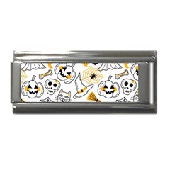 Funny Hand Drawn Halloween Pattern Superlink Italian Charm (9mm) by Simbadda