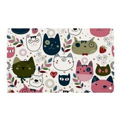 Pattern With Cute Cat Heads Banner And Sign 5  X 3  by Simbadda