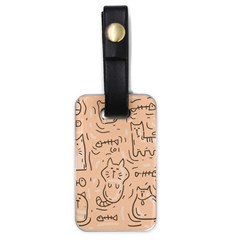 Cat Background Luggage Tag (one Side) by Simbadda