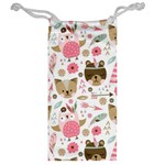 Pink Animals Pattern Jewelry Bag Back