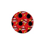 Pop Art Comic Pattern Bomb Boom Explosion Background Golf Ball Marker (4 pack) Front