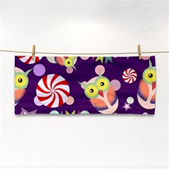 Owl Pattern Background Hand Towel by Simbadda