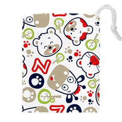 Animals Pattern Drawstring Pouch (4xl) by Simbadda