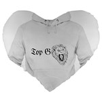 (2)Dx hoodie Large 19  Premium Flano Heart Shape Cushions Back