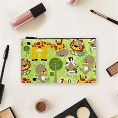 Funny Animals Cartoon Cosmetic Bag (small) by Simbadda