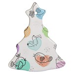 Cartoon-bird-cute-doodle-bird Christmas Tree Ornament (Two Sides) Front