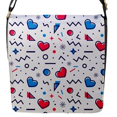 Hearts-seamless-pattern-memphis-style Flap Closure Messenger Bag (s) by Simbadda