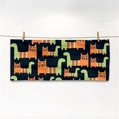 Seamless-pattern-with-cats Hand Towel by Simbadda