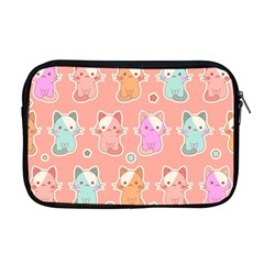 Cute-kawaii-kittens-seamless-pattern Apple Macbook Pro 17  Zipper Case by Simbadda