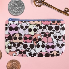 Cute-dog-seamless-pattern-background Large Coin Purse by Simbadda