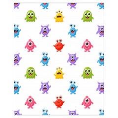 Seamless-pattern-cute-funny-monster-cartoon-isolated-white-background Drawstring Bag (small) by Simbadda