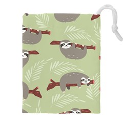 Sloths-pattern-design Drawstring Pouch (4xl) by Simbadda