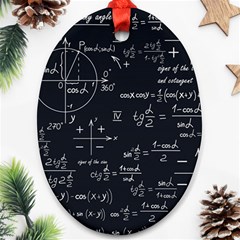 Mathematical-seamless-pattern-with-geometric-shapes-formulas Oval Ornament (two Sides) by Simbadda