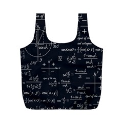 Mathematical-seamless-pattern-with-geometric-shapes-formulas Full Print Recycle Bag (m) by Simbadda