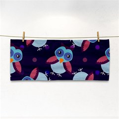 Owl-pattern-background Hand Towel by Simbadda