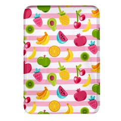 Tropical-fruits-berries-seamless-pattern Rectangular Glass Fridge Magnet (4 Pack) by Simbadda