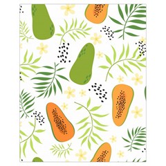 Seamless-tropical-pattern-with-papaya Drawstring Bag (small) by Simbadda