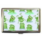 Cute-green-frogs-seamless-pattern Cigarette Money Case Front