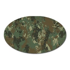 Camouflage-splatters-background Oval Magnet by Simbadda