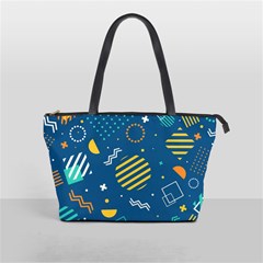 Flat-design-geometric-shapes-background Classic Shoulder Handbag by Simbadda