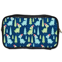 Cute-dinosaurs-animal-seamless-pattern-doodle-dino-winter-theme Toiletries Bag (two Sides) by Simbadda