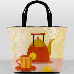 Tea Pot Cup Drawing Bucket Bag by Grandong