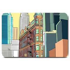 Building Urban Architecture Tower Large Doormat by Grandong