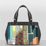 Building Urban Architecture Tower Oversize Office Handbag Front