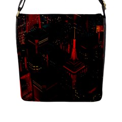 A Dark City Vector Flap Closure Messenger Bag (l) by Proyonanggan