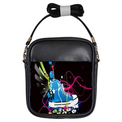 Sneakers Shoes Patterns Bright Girls Sling Bag by Proyonanggan