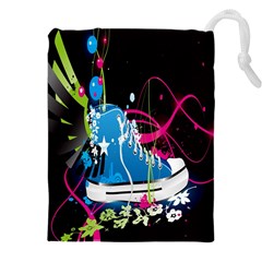 Sneakers Shoes Patterns Bright Drawstring Pouch (5xl) by Proyonanggan