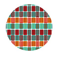 Bricks Abstract Seamless Pattern Mini Round Pill Box by Bangk1t