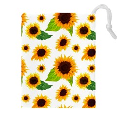 Sunflower Flower Seamless Drawstring Pouch (5xl) by Amaryn4rt