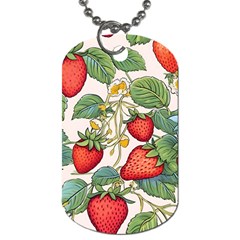 Strawberry Fruit Dog Tag (one Side) by Amaryn4rt