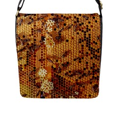 Bees Nature Animals Honeycomb Flap Closure Messenger Bag (l) by pakminggu