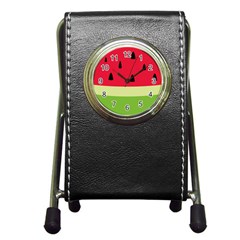 Watermelon Fruit Food Healthy Vitamins Nutrition Pen Holder Desk Clock by pakminggu