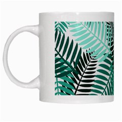 Background Pattern Texture Leaves Design Wallpaper White Mug by pakminggu