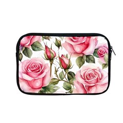 Flower Rose Pink Apple Macbook Pro 13  Zipper Case by Ravend