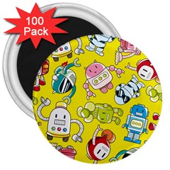 Robot Pattern 3  Magnets (100 Pack) by Grandong