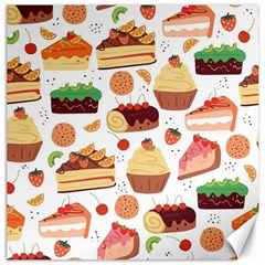 Dessert And Cake For Food Pattern Canvas 16  X 16  by Grandong