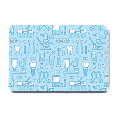 Dentist Blue Seamless Pattern Small Doormat by Grandong