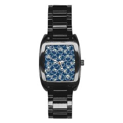 Cute Seamless Owl Background Pattern Stainless Steel Barrel Watch by Grandong