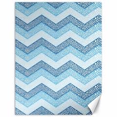 Seamless Pattern Of Cute Summer Blue Line Zigzag Canvas 18  X 24  by Grandong