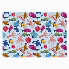 Sea Creature Themed Artwork Underwater Background Pictures Large Glasses Cloth by Grandong