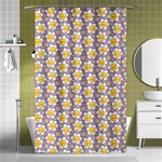 cute smile face chamomile Shower Curtain 48  x 72  (Small) Curtain(48  X 72 )