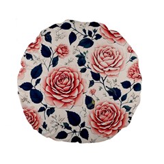 Flowers Pattern Plant Standard 15  Premium Flano Round Cushions by Grandong