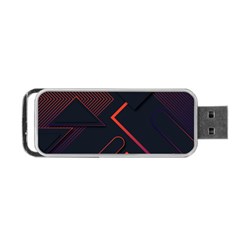 Gradient-geometric-shapes-dark-background-design Portable Usb Flash (one Side) by pakminggu