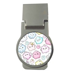 Cute-doodle-cartoon-seamless-pattern Money Clips (round)  by pakminggu