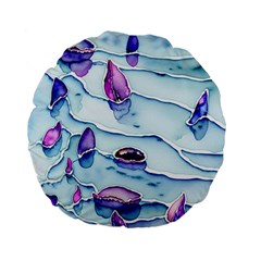 Water Tide Gemstone Standard 15  Premium Flano Round Cushions by pakminggu