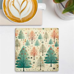 Christmas Tree Uv Print Square Tile Coaster  by pakminggu